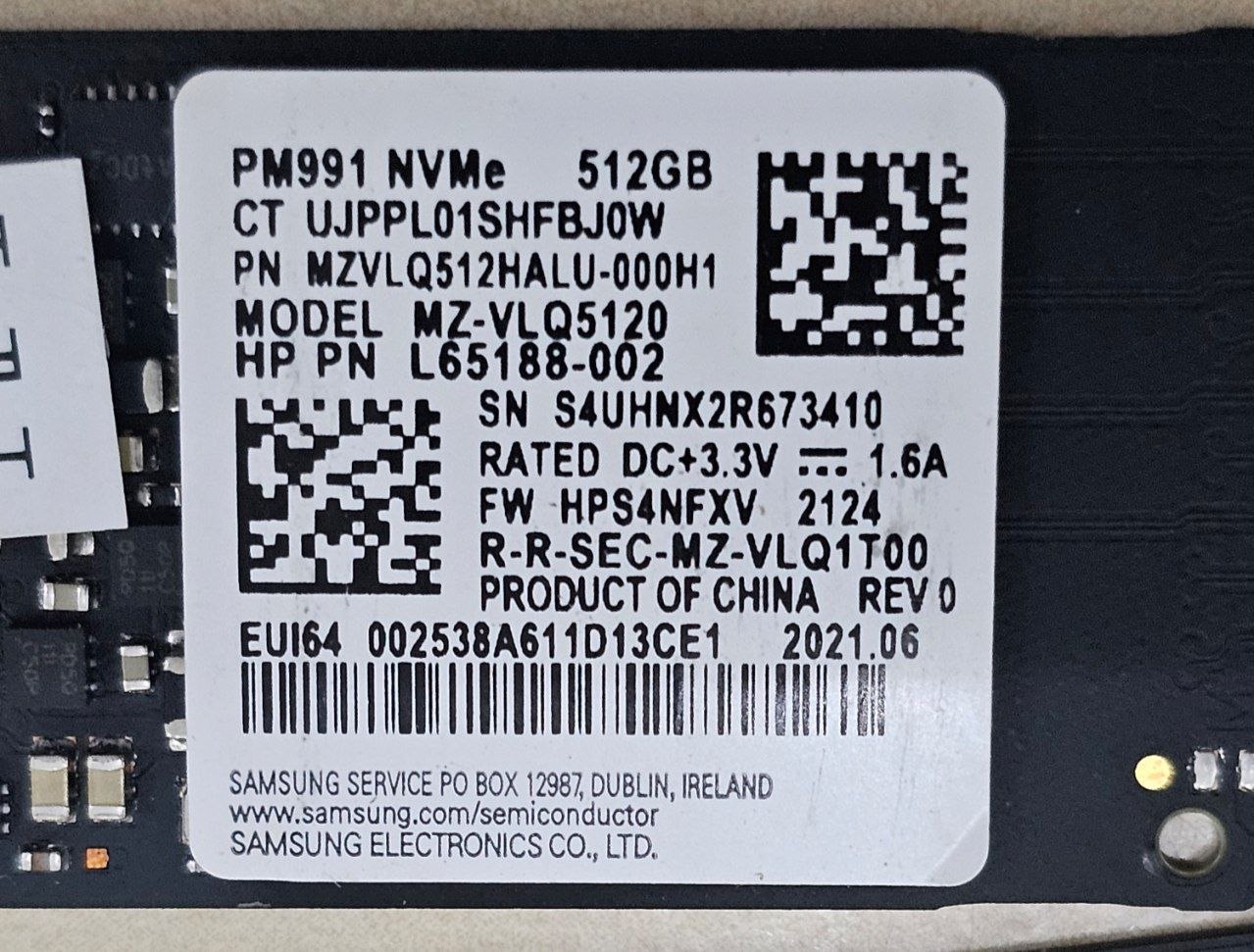 NVME  512 SAMSUNG  سلامت+80 - تصویر 2